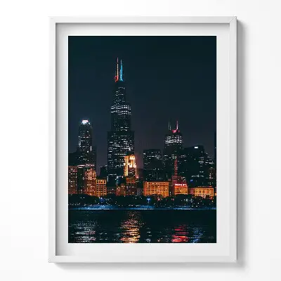 Obraz v ráme Panoráma mesta Chicago