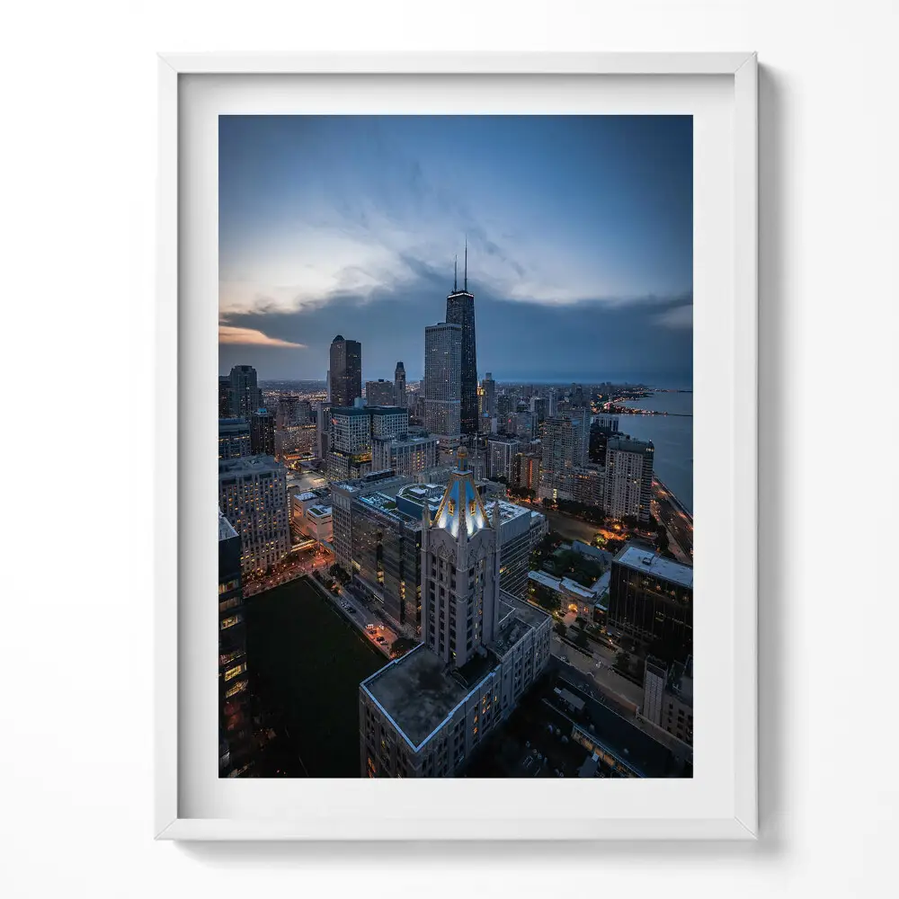 Obraz v ráme s fotografiou mesta Chicago