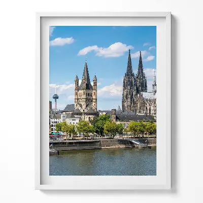 Obraz v ráme Panoráma Kolína nad Rýnom