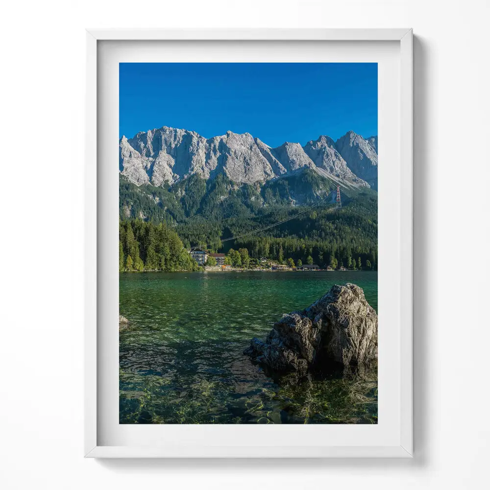 Obraz v ráme Vrchol Zugspitze v Nemecku