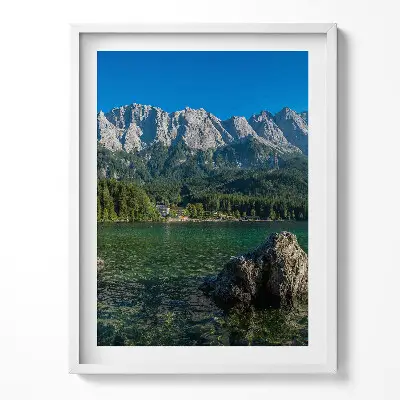 Obraz v ráme Vrchol Zugspitze v Nemecku