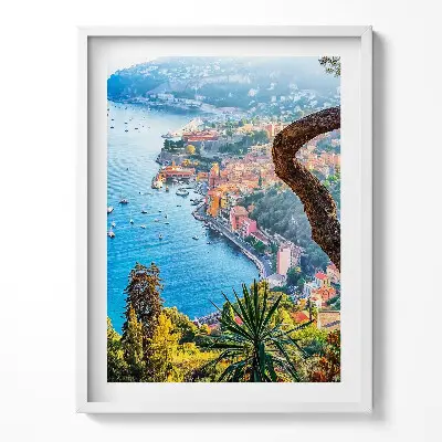 Obraz v ráme Dedinka Villefranche-sur-Mer