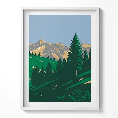 Obraz v ráme Národný park vo francúzskych Alpách
