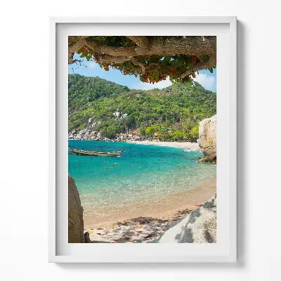 Obraz v ráme Výhľad na more Koh Tao Thajsko