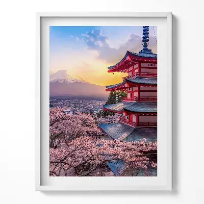 Obraz v ráme Japonská konštrukcia