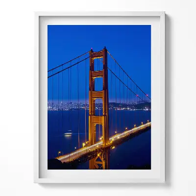 Obraz v ráme Pohľad na most Golden Gate