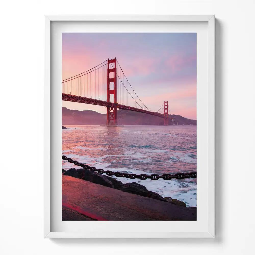 Obraz v ráme Pohľad na most Golden Gate