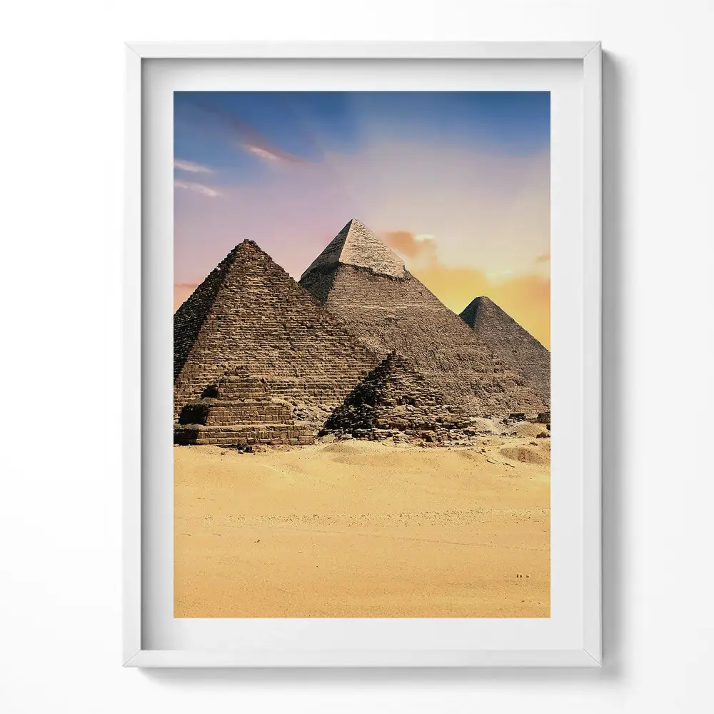 Obraz v ráme Egyptské pyramídy v púšti