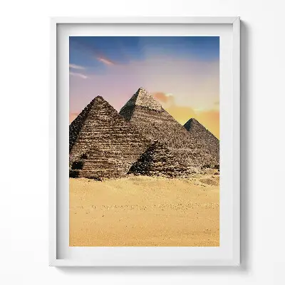 Obraz v ráme Egyptské pyramídy v púšti