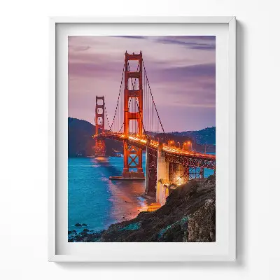 Obraz v ráme Most Golden Gate v San Franciscu