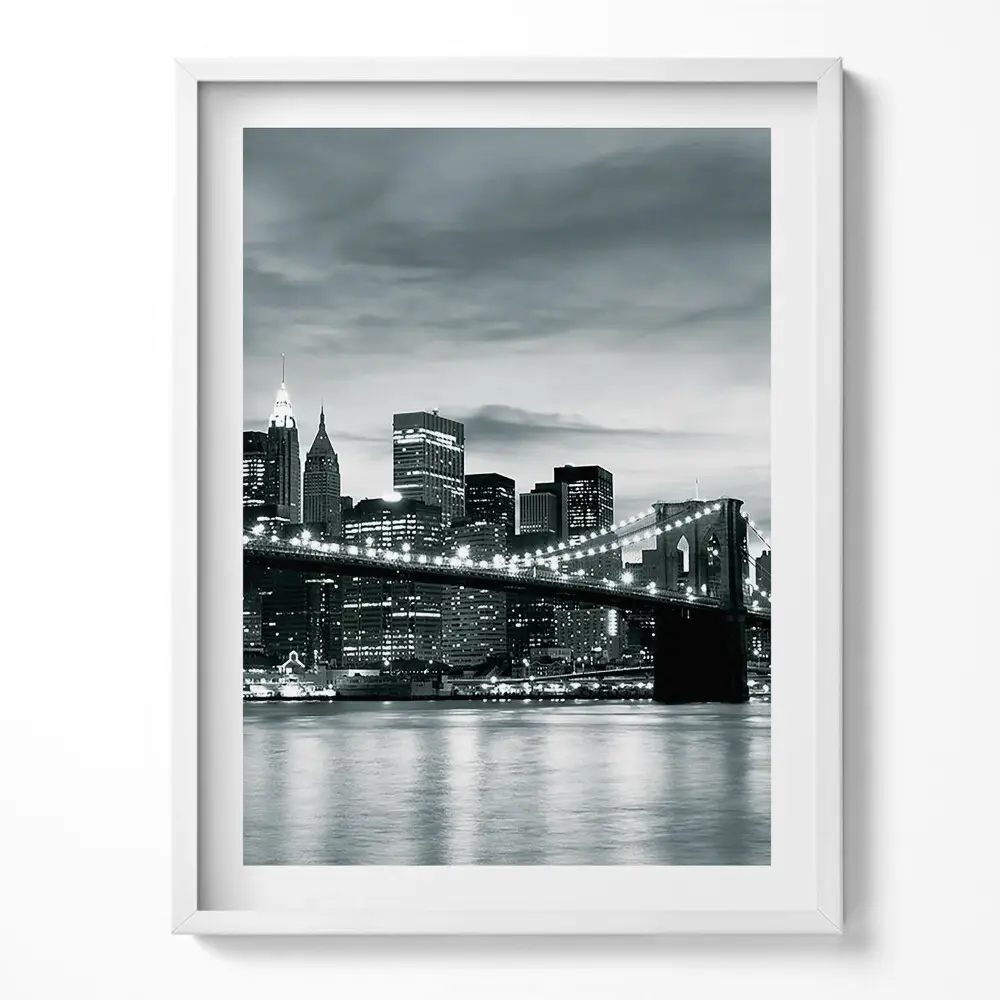 Obraz v ráme Nová panoráma Brooklynského mosta
