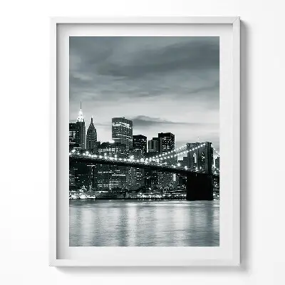Obraz v ráme Nová panoráma Brooklynského mosta