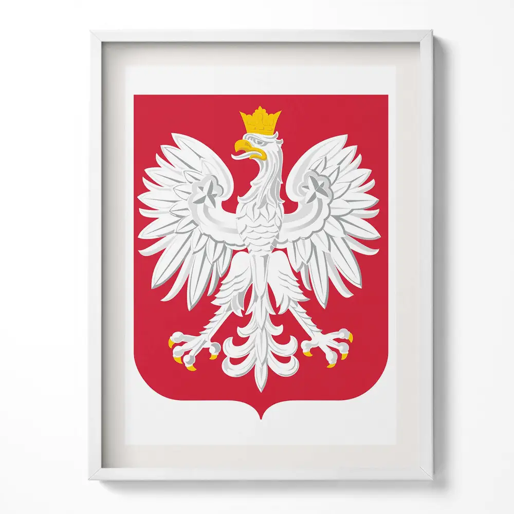 Obraz v ráme Biely orol, štátny znak Poľska