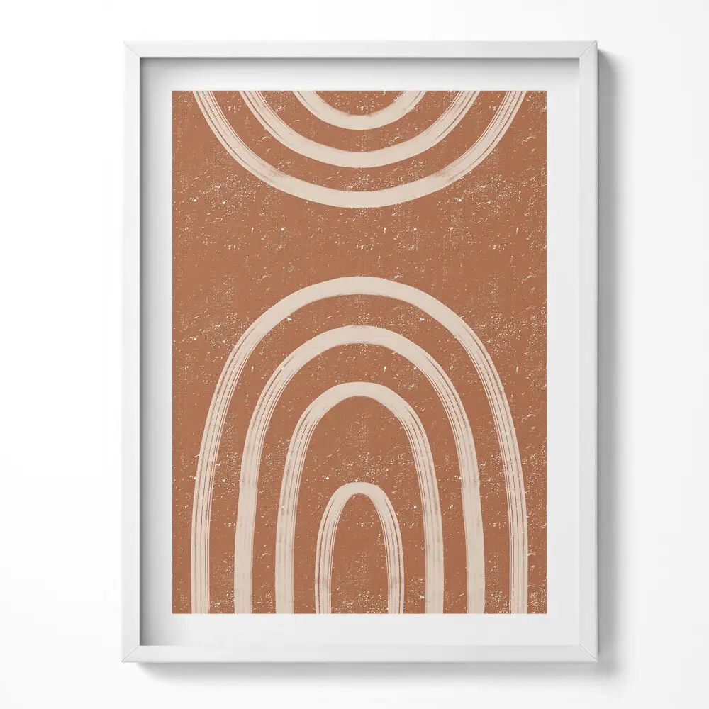 Minimalistický obraz v ráme v boho štýle