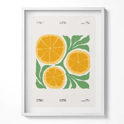 Obraz v ráme s ilustráciou rastlín a kvetov