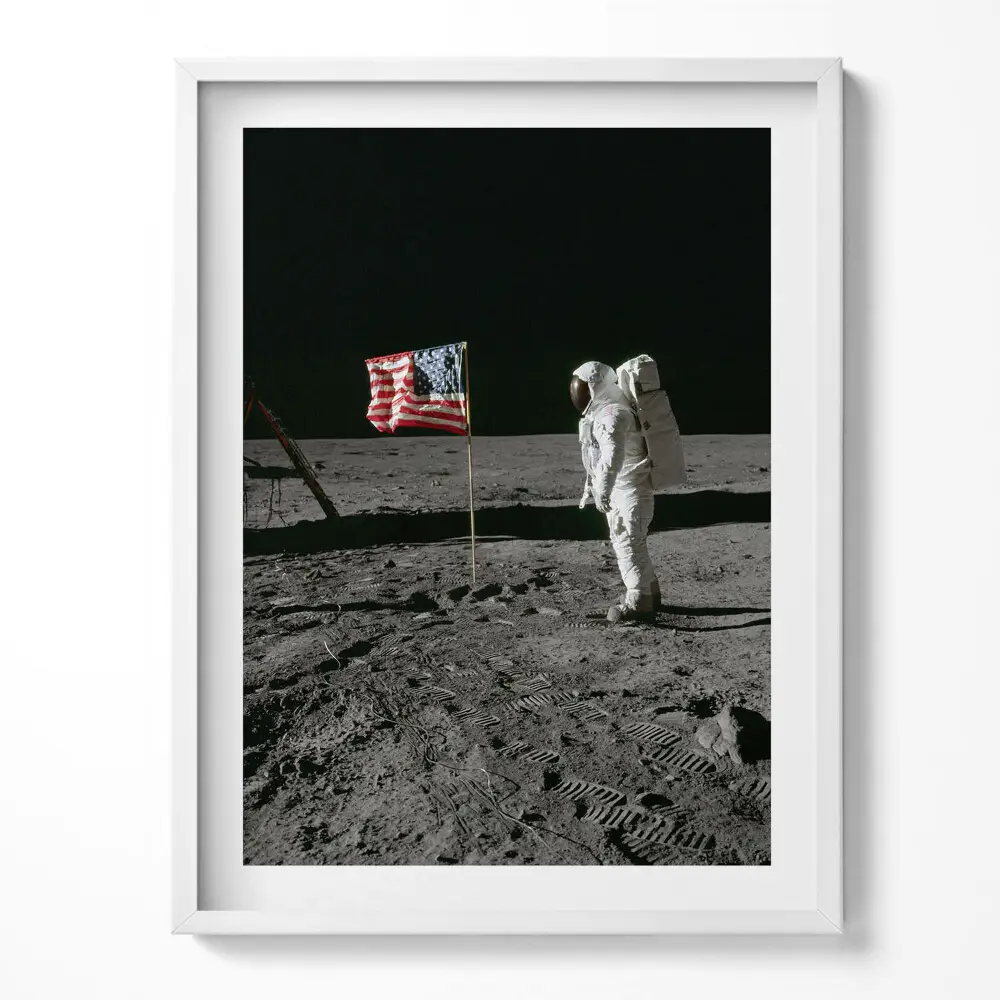 Obraz v ráme Pristátie na Mesiaci fotografia z NASA
