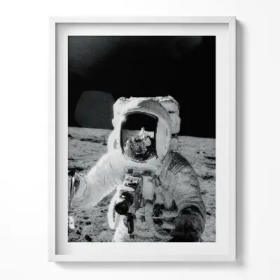 Obraz v ráme Astronaut na Mesiaci fotografia NASA