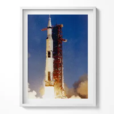 Obraz v ráme Štart vesmírnej rakety NASA
