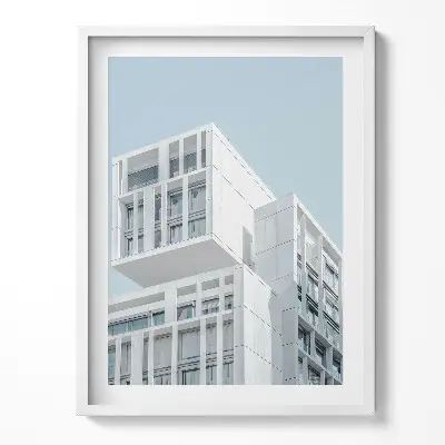 Obraz v ráme Architektúra bielej minimalistickej budovy