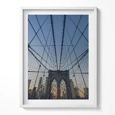 Obraz v ráme Architektúra Brooklynského mosta