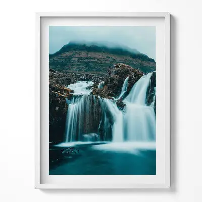 Obraz v ráme Fotografia horského vodopádu