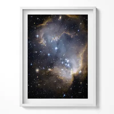 Obraz v ráme s fotografiou vesmíru a hviezd od NASA