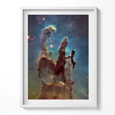 Obraz v ráme s vesmírnou fotografiou NASA