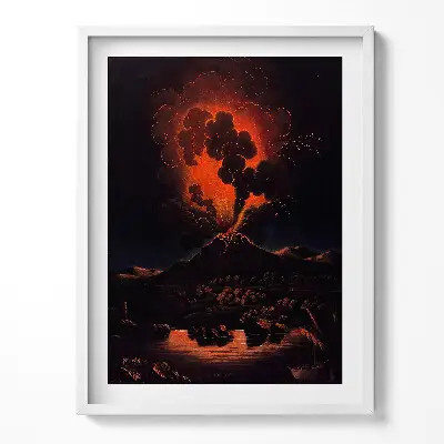 Obraz v ráme s ilustráciou v japonskom štýle