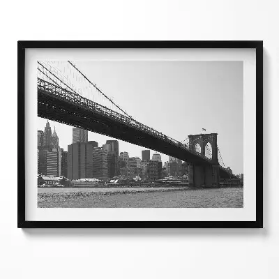 Obraz s rámom Brooklynský most v New Yorku