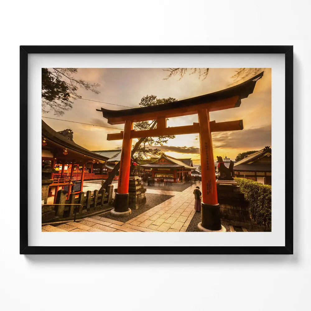 Obraz s rámom Japonská brána a ázijská architektúra