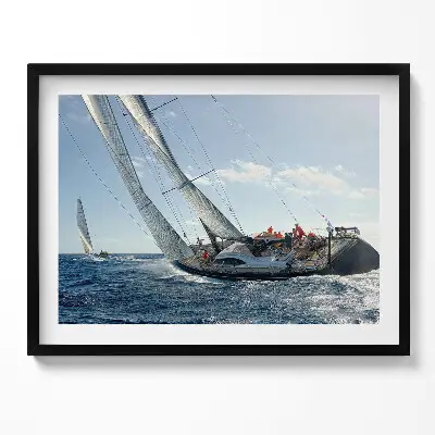 Obraz s rámom Regata plachetníc