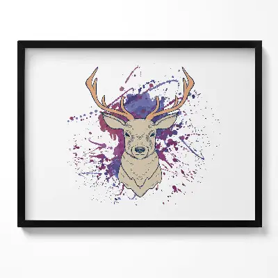 Obraz s rámom Jeleň vektorová ilustrácia