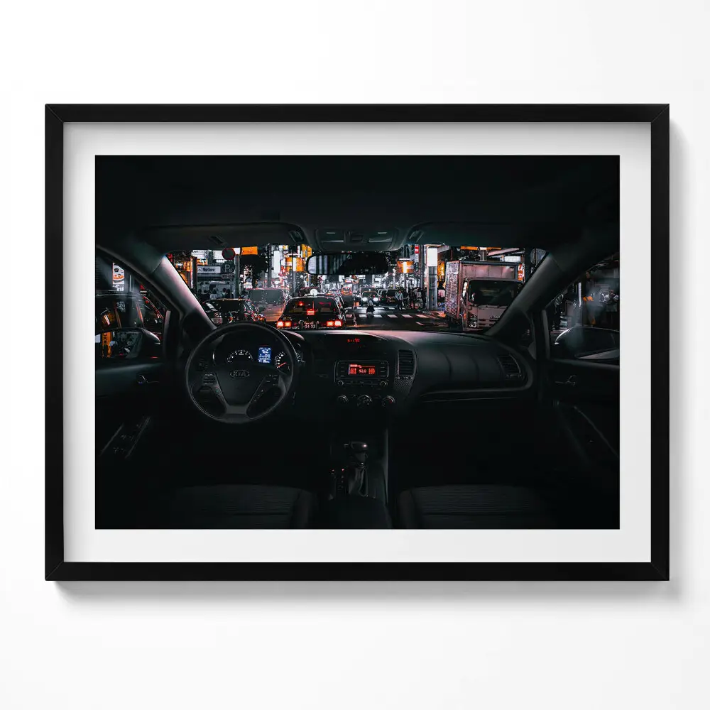 Obraz s rámom Auto v Tokiu