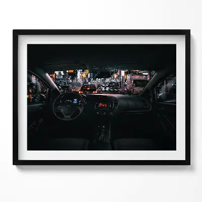 Obraz s rámom Auto v Tokiu