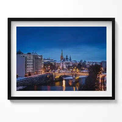 Obraz s rámom Panoráma Plzeň Česká republika