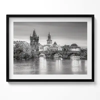 Obraz s rámom Pohľad na Karlov most v Prahe