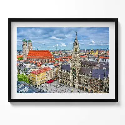 Obraz v ráme Mníchovská radnica Marienplatz