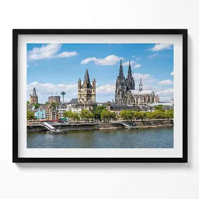 Obraz s rámom Panoráma Kolína nad Rýnom