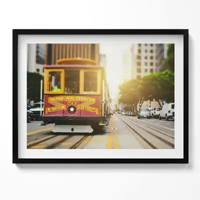 Obraz s rámom Električka v San Franciscu