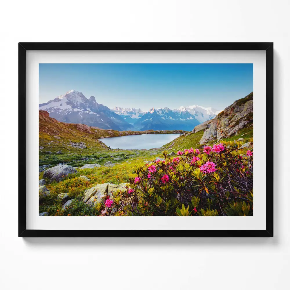 Obraz v ráme Ľadovec Mont Blanc Chamonix