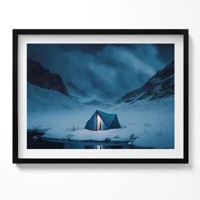 Obraz s rámom Stan v horách na Islande
