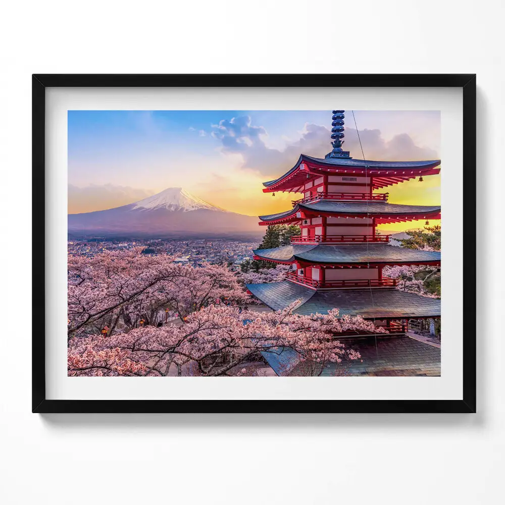 Obraz s rámom Japonská konštrukcia