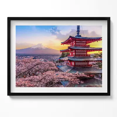 Obraz s rámom Japonská konštrukcia