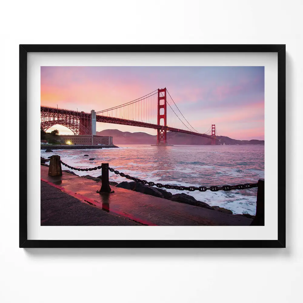 Obraz v ráme Pohľad na most Golden Gate