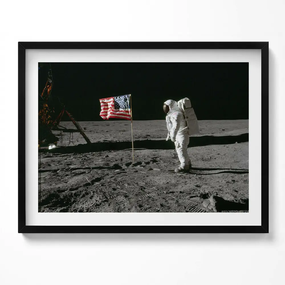 Obraz s rámom Pristátie na Mesiaci fotografia z NASA