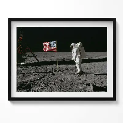 Obraz s rámom Pristátie na Mesiaci fotografia z NASA