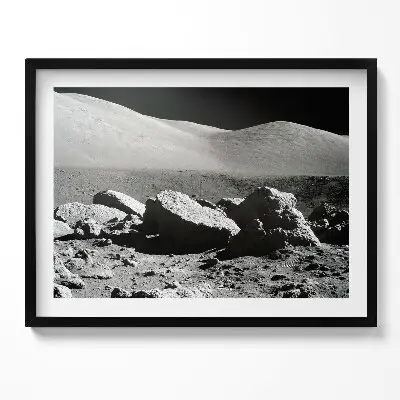 Obraz s rámom Fotografia skál na Mesiaci od NASA