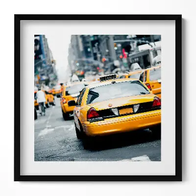 Obraz v ráme Newyorské taxíky v dopravnej zápche