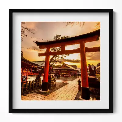 Obraz v ráme Japonská brána ázijská architektúra