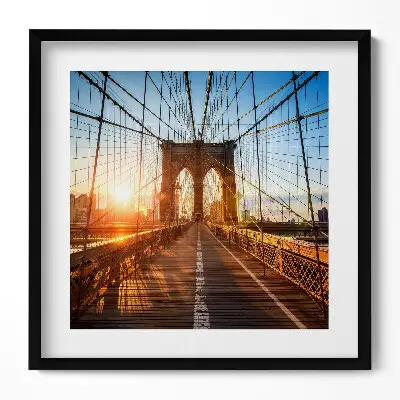 Obraz v ráme Brooklynský most v New Yorku